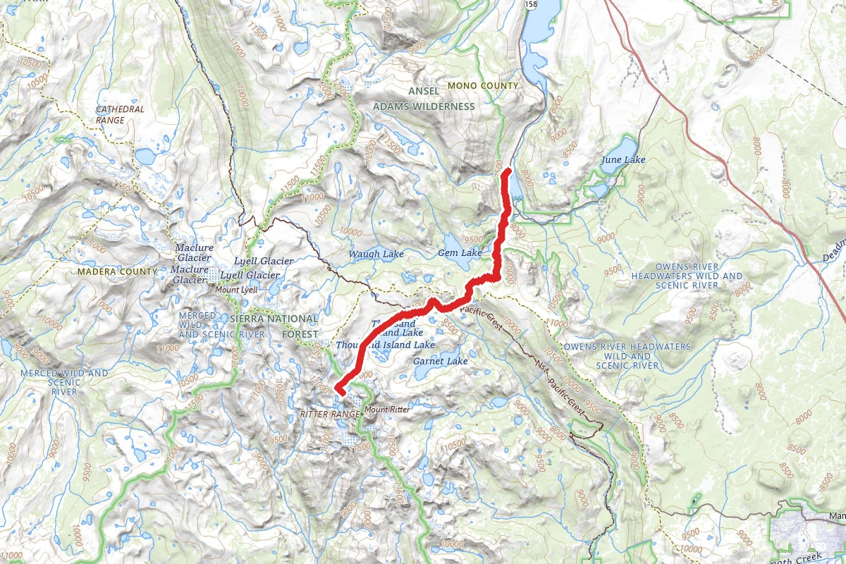 Silver Lake to Lake Catherine via North Glacier Pass