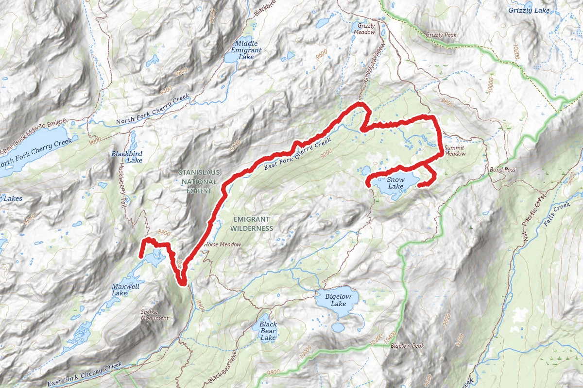 Maxwell Lake to Snow Lake via Bond Pass