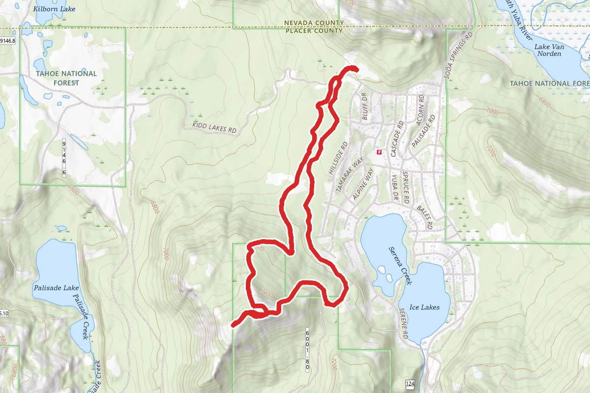 Palisade Peak via James Joys, Kat's Walk, Halfhitch, Reindeer, Big Ben