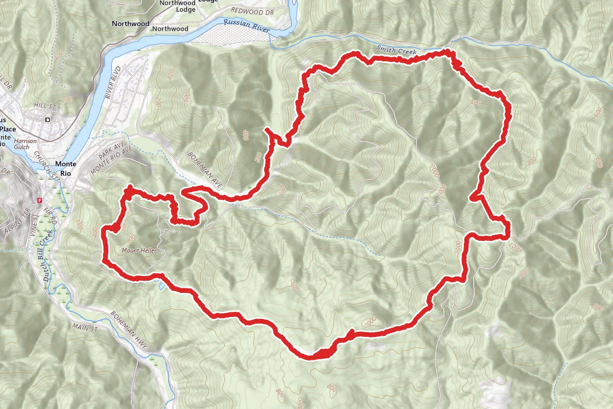Bohemian Grove and Mount Heller Loop