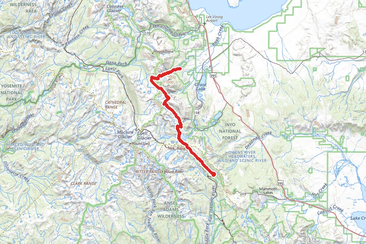 Bloody Canyon Trail to Agnew Meadows