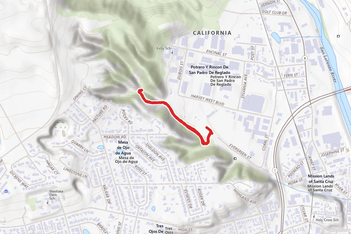 Old Stage Trail to Dos Puentes Trail