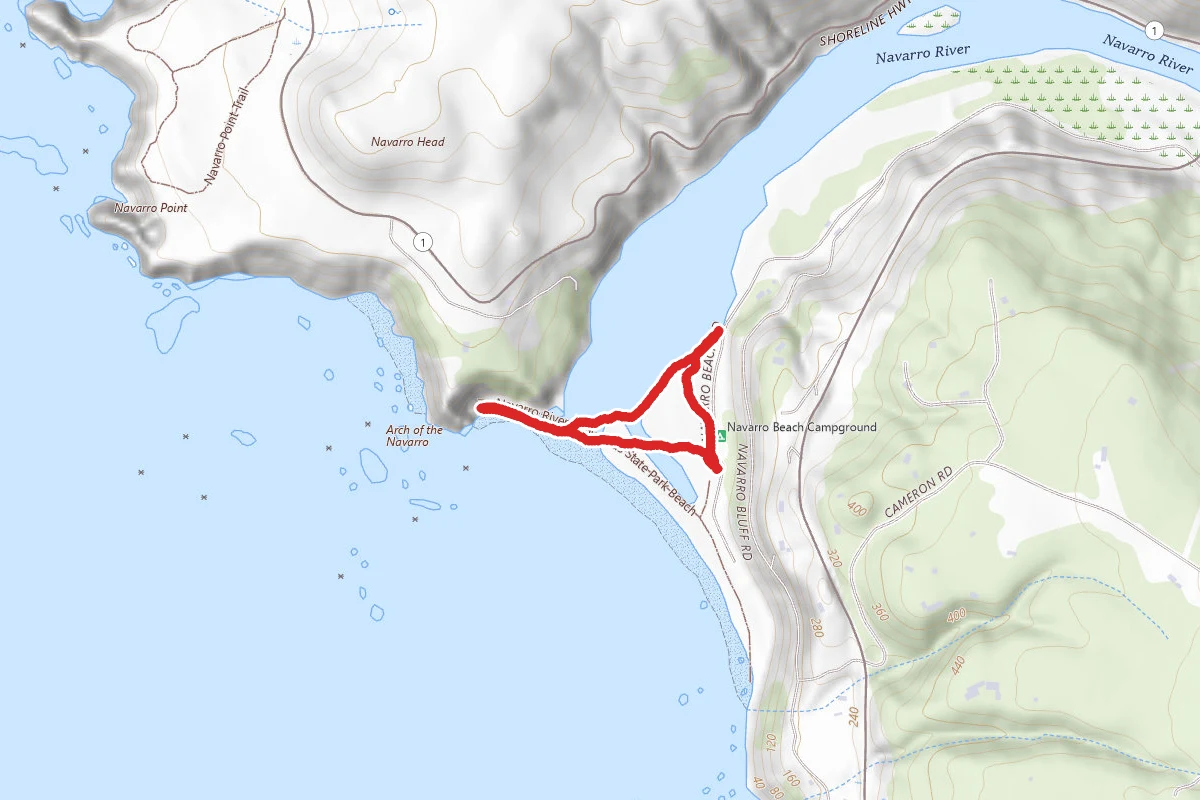 Navarro Beach Campground Walk