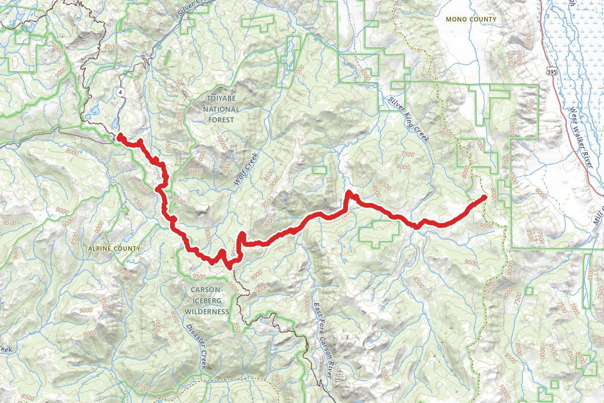 Corral Valley to Ebbetts Pass via Pacific Crest Trail