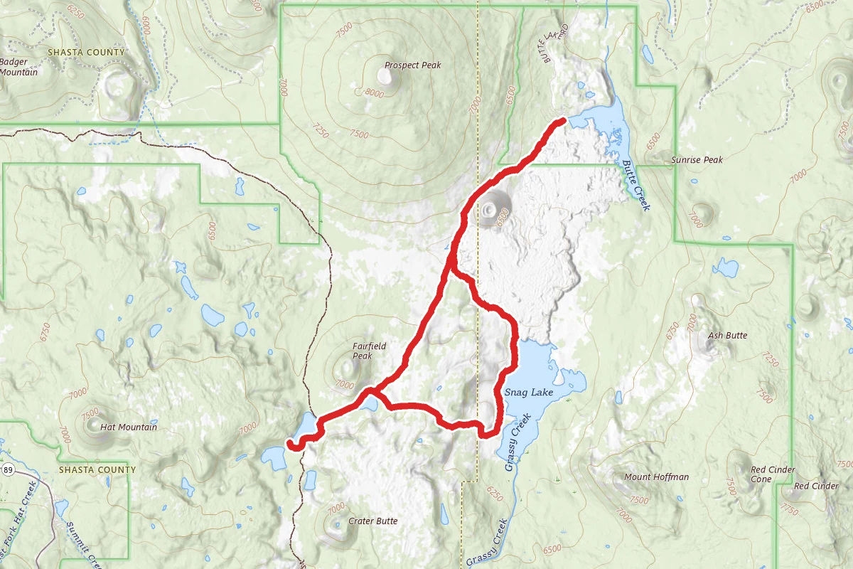 Lower Twin and Snag Lakes Loop Trail