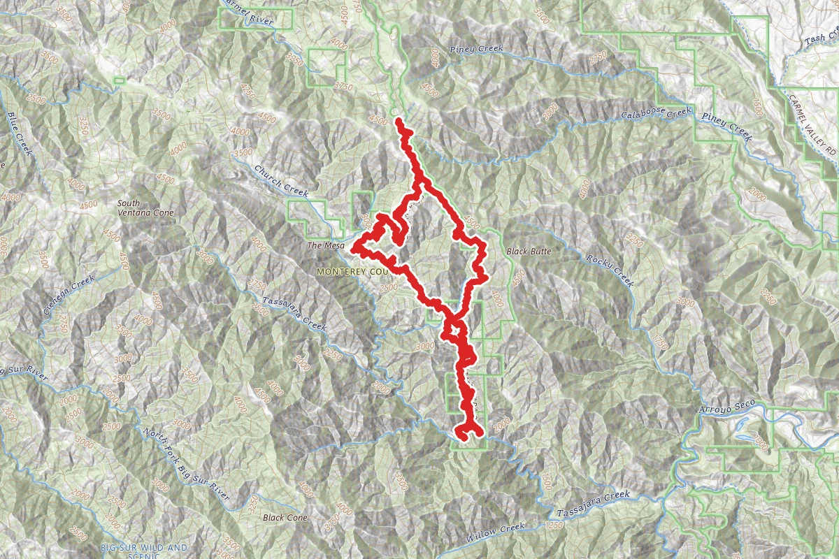 Lower Church Creek to Tassajara Zen Center