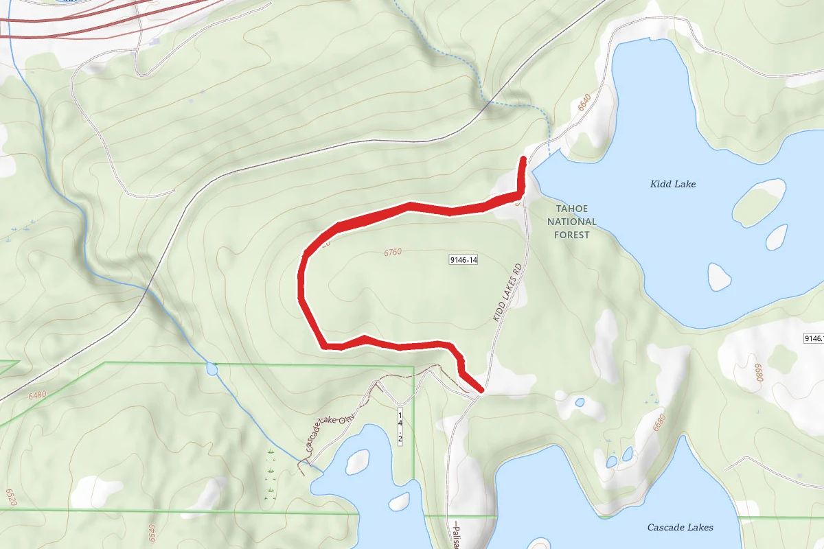 Satellite Trail to Kidd Lake