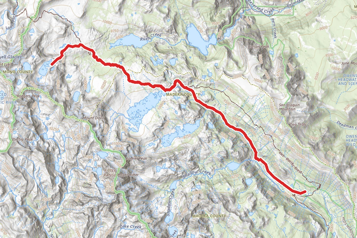 Marie Lakes near Mount Lyell