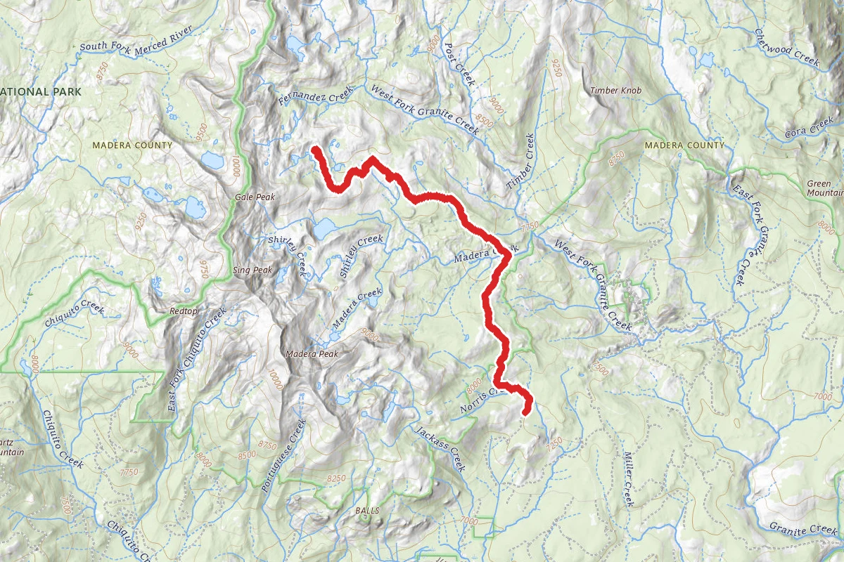 Norris Trailhead to Rainbow Lake