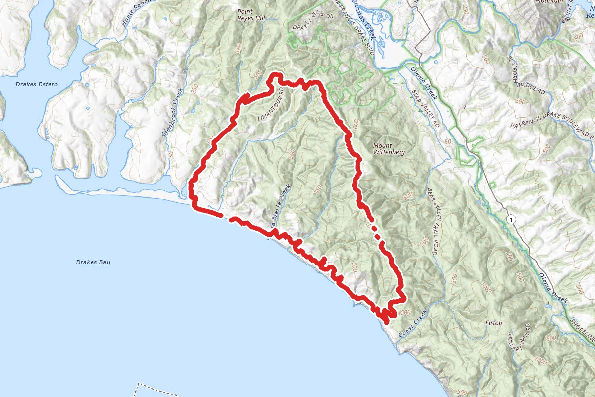 Muddy Hollow Trail, Coast Trail, Sky Trail, and Bayview Trail Loop