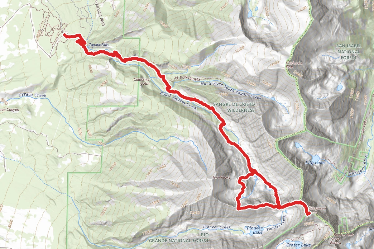Ellingwood Point via South Zapata Lake Trail