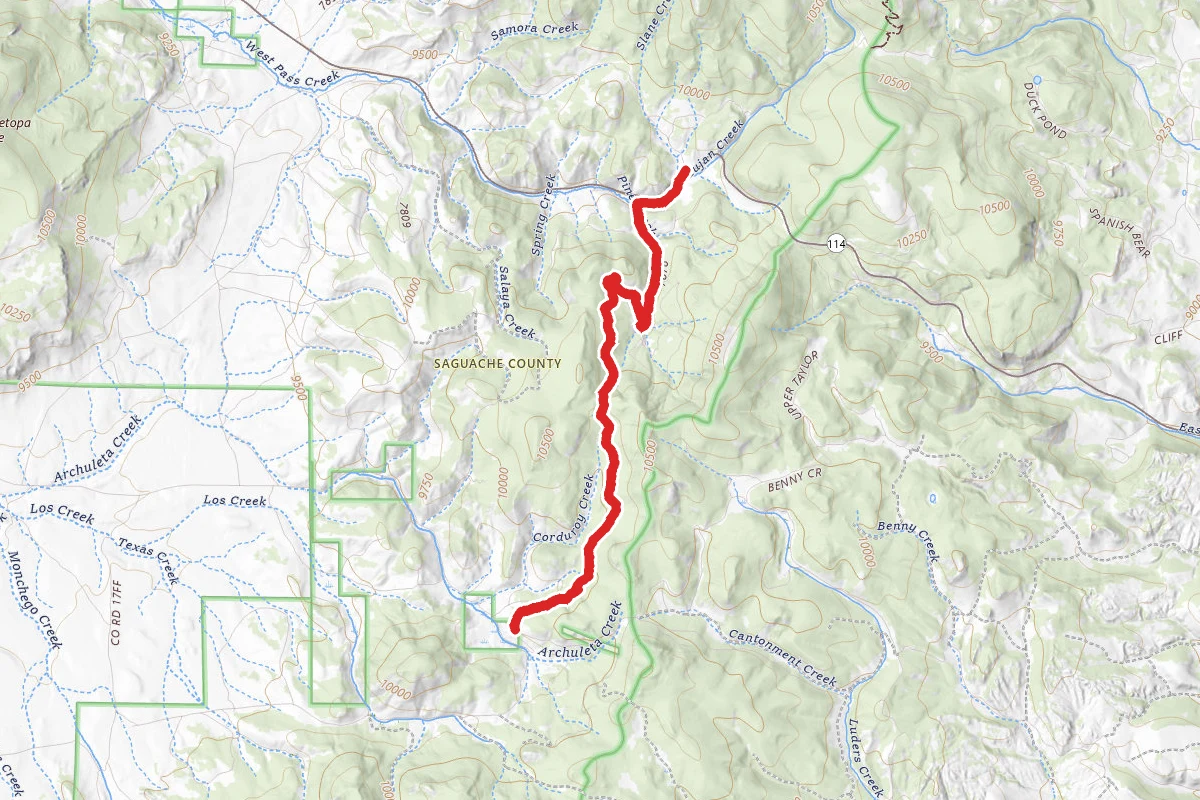 The Colorado Trail from Colorado Highway-114