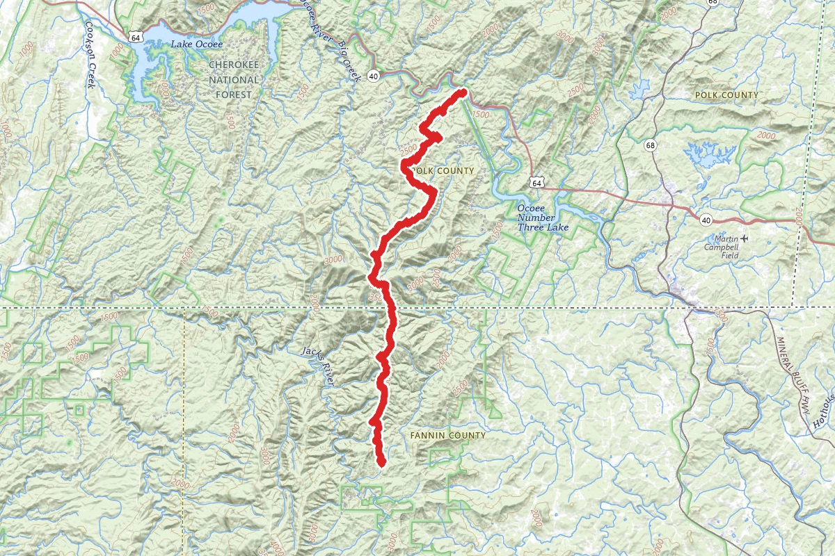 Cohutta to Big Frog Wilderness via Benton Mackaye Trailhead