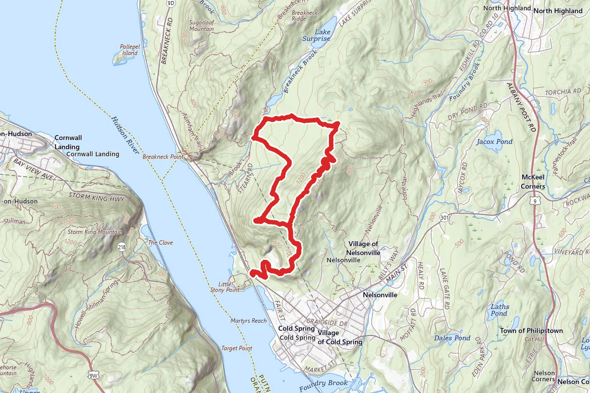Bull Hill via the Washburn, Notch, Brook and Undercliff Trails