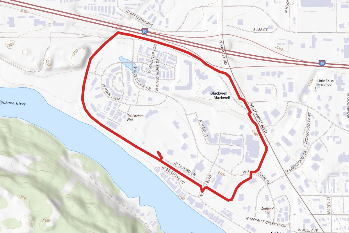 North Idaho Centennial Trail and Riverstone Park Loop