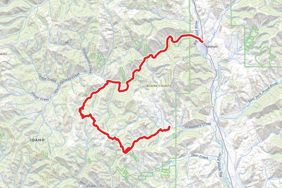 Greenhorn Gulch to Ketchum