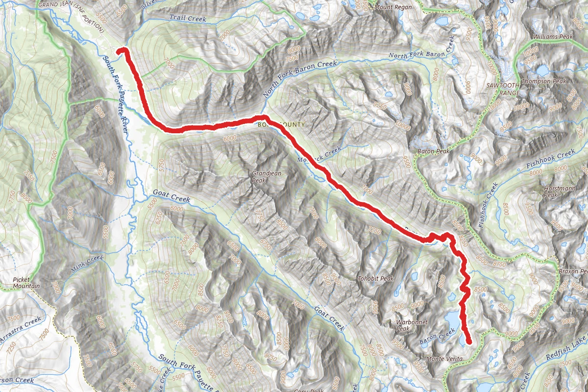 Baron Pass to Upper Baron Lake