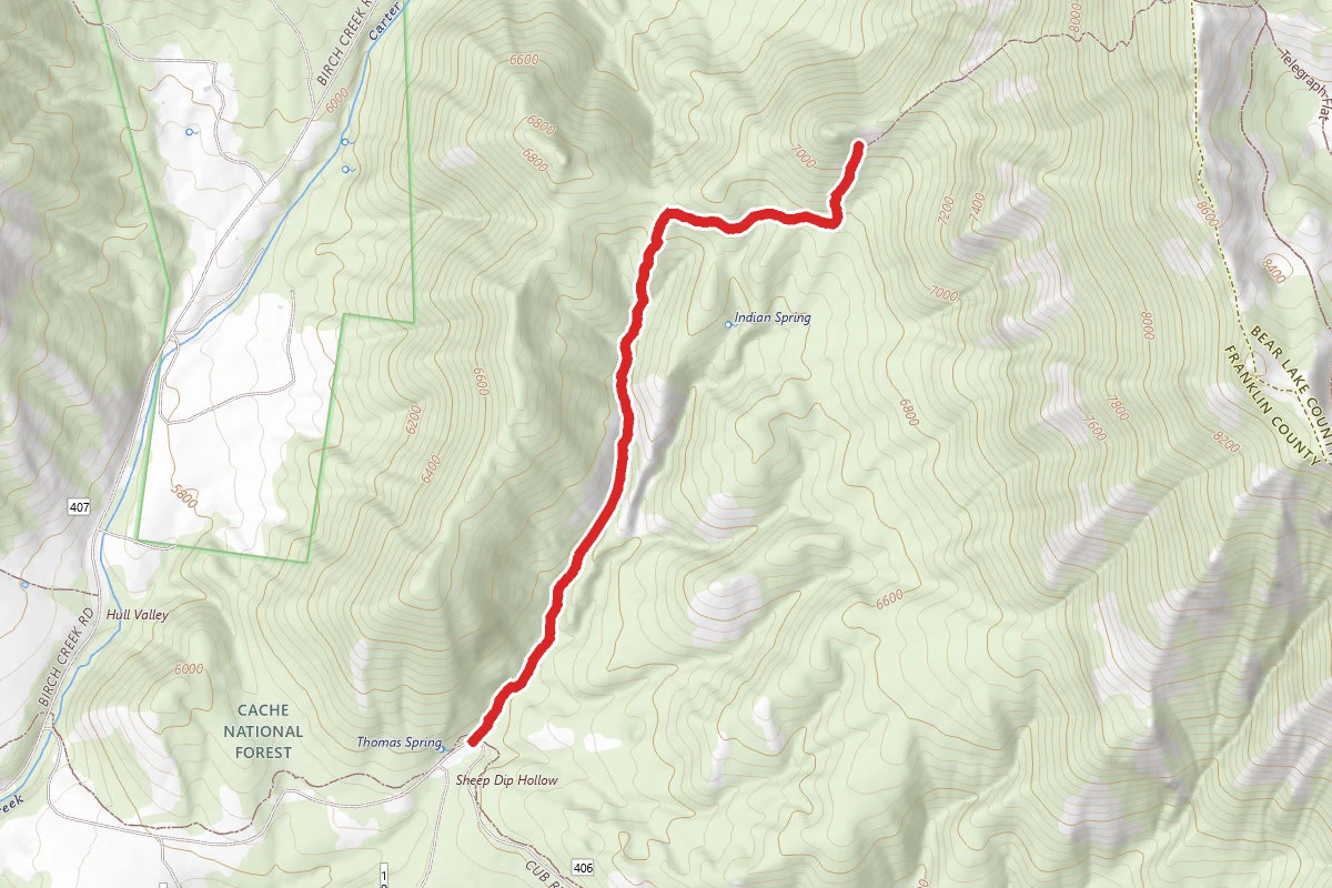 Sheep Dip Hollow to Indian Spring