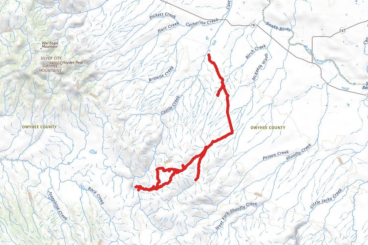Doyle Place, Beaver Ponds and Squaw Gardens Overlook OHV Trail