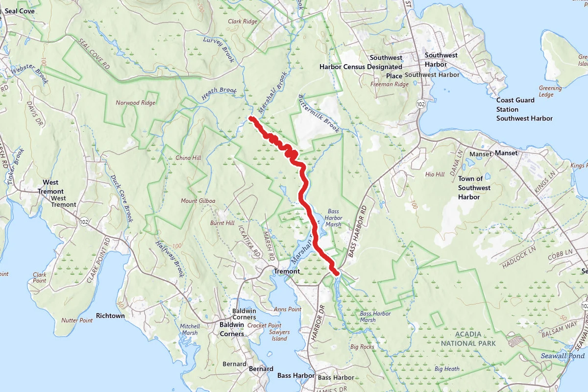 Bass Harbor Paddle Route