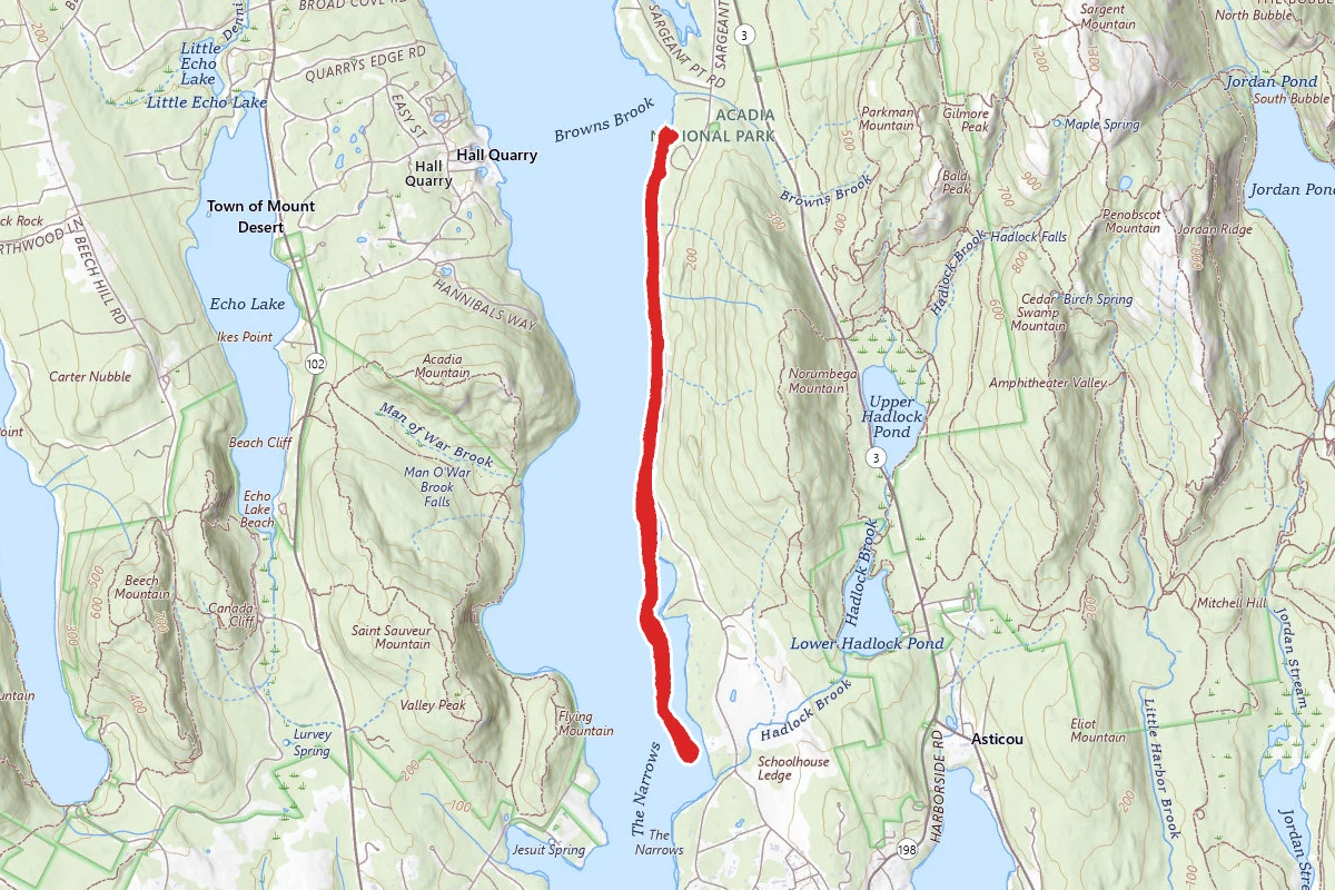 Somes Sound Paddle Route