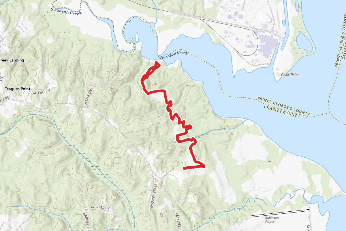 Maxwell Hall Green to Brown Trail