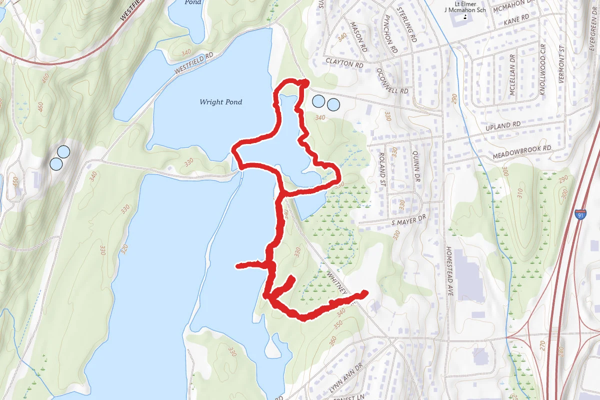 Ashley Reservoir Snow Trail