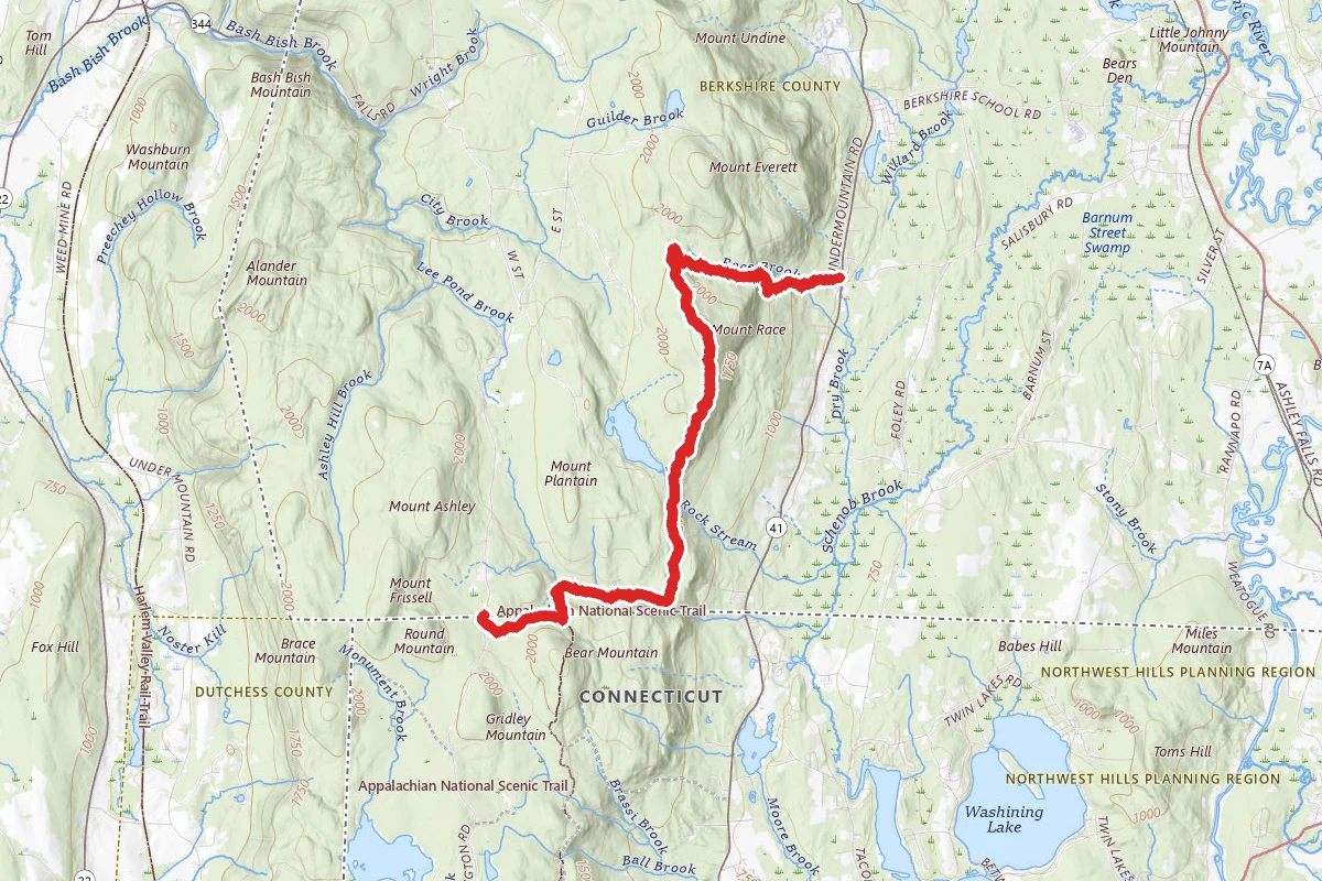 Northwest Road and Racebrook Trail