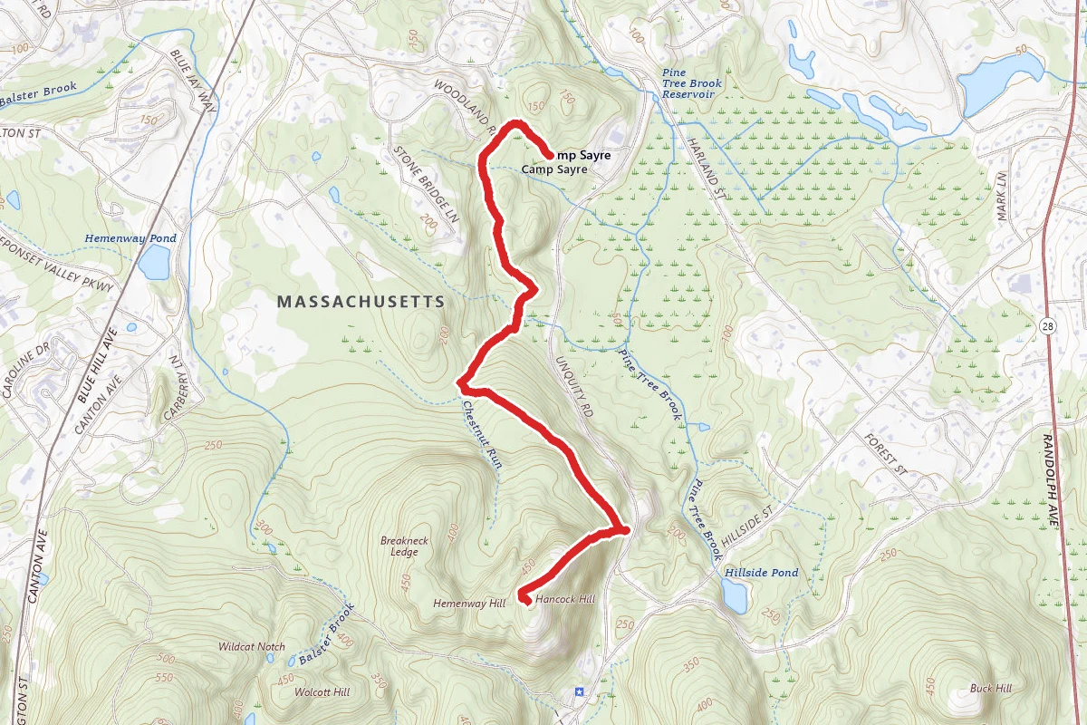 Chestnut Run Path to Hancock Hill Summit