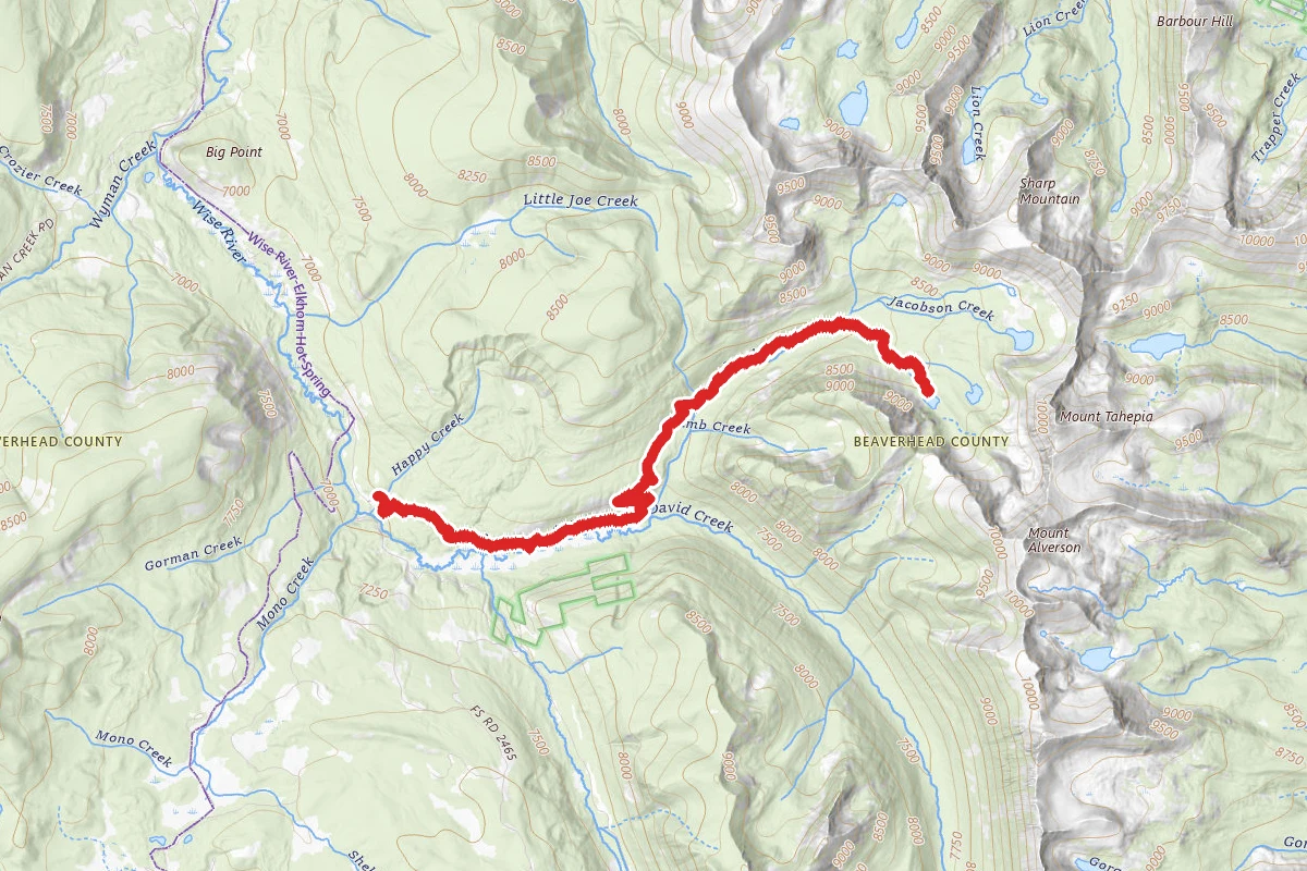 Mono Creek Camp to Schulz Lakes
