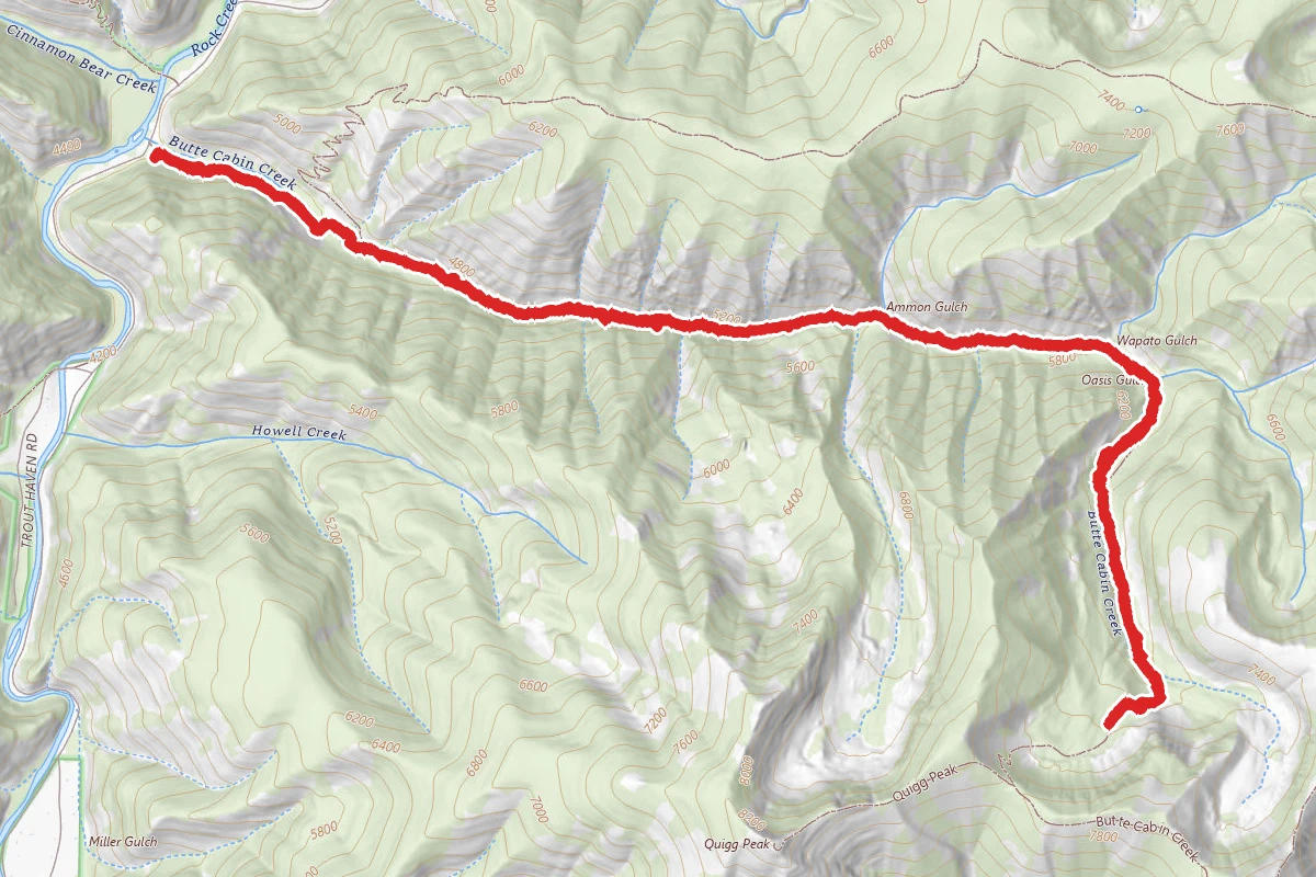 Butte Cabin Creek Trail