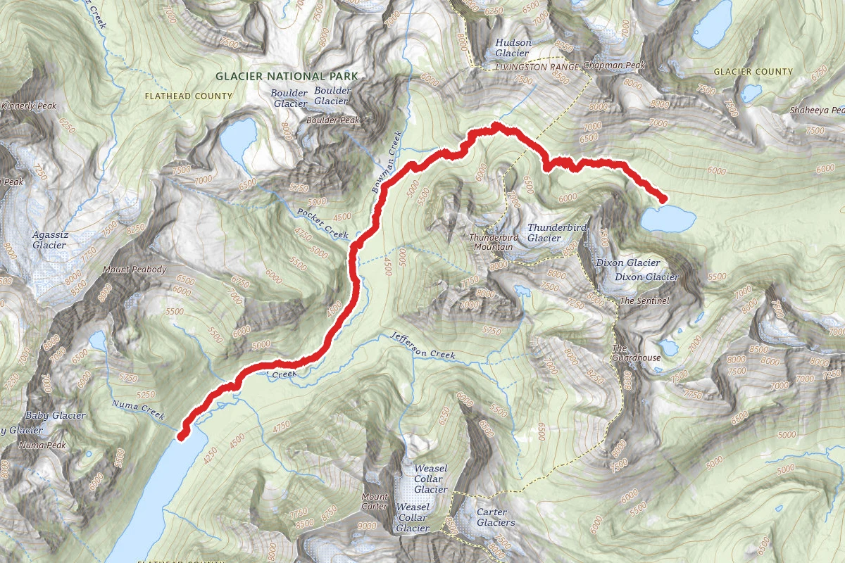 Lake Frances to Bowman Creek