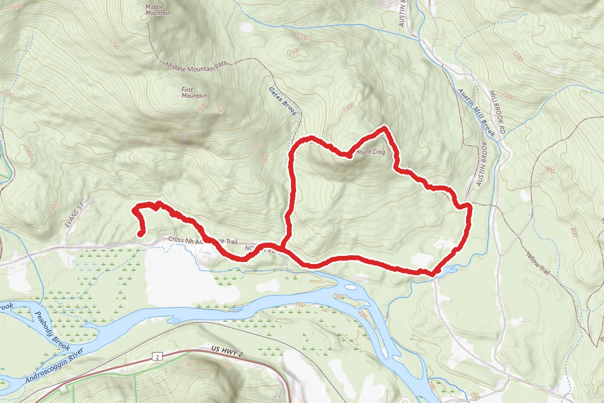 Mount Crag via Gates Brook and Yellow Trail