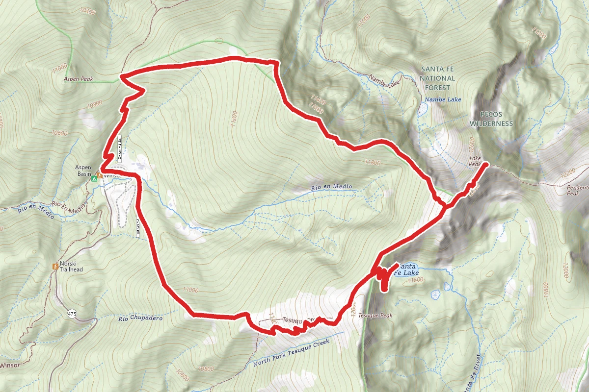 Santa Fe Lake and Lake Peak Loop