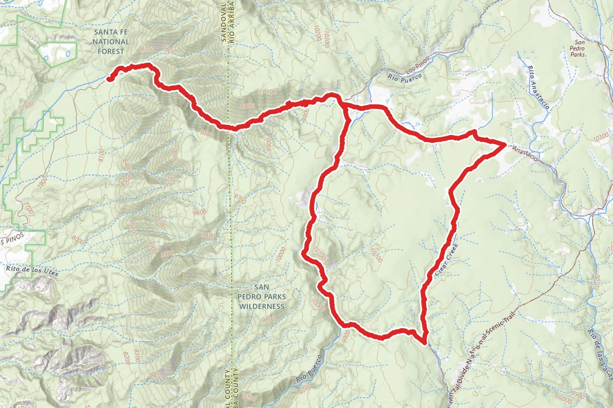Los Pinos, Lucero, Upper Clear Creek and Anastacio Trail Loop