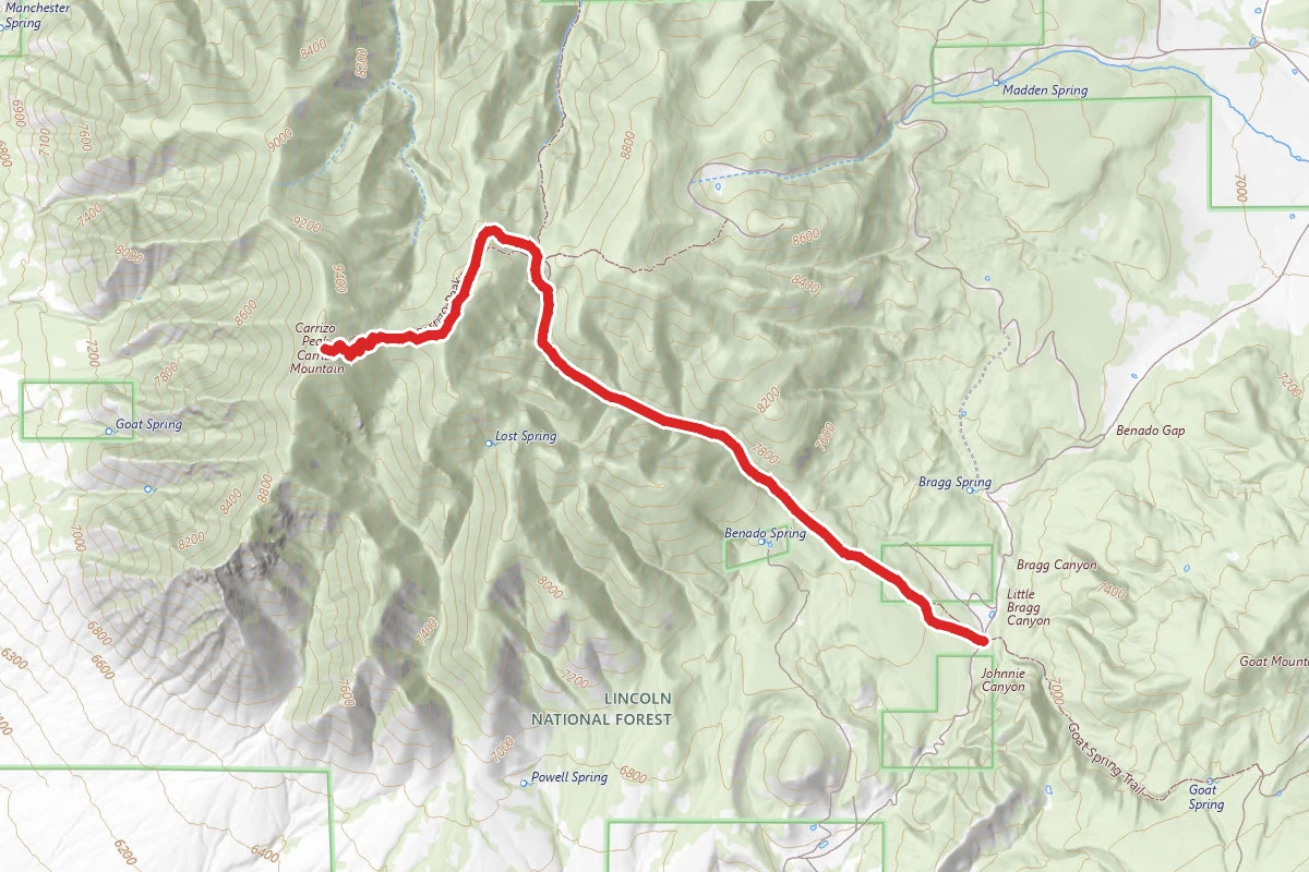 Carrizo Peak via Johnnie Canyon Trail #74