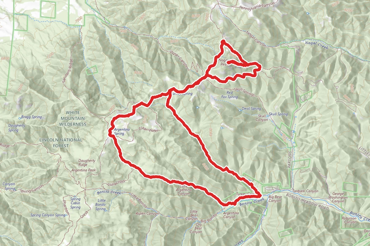Crest Trail to Turkey Canyon Trail Loop