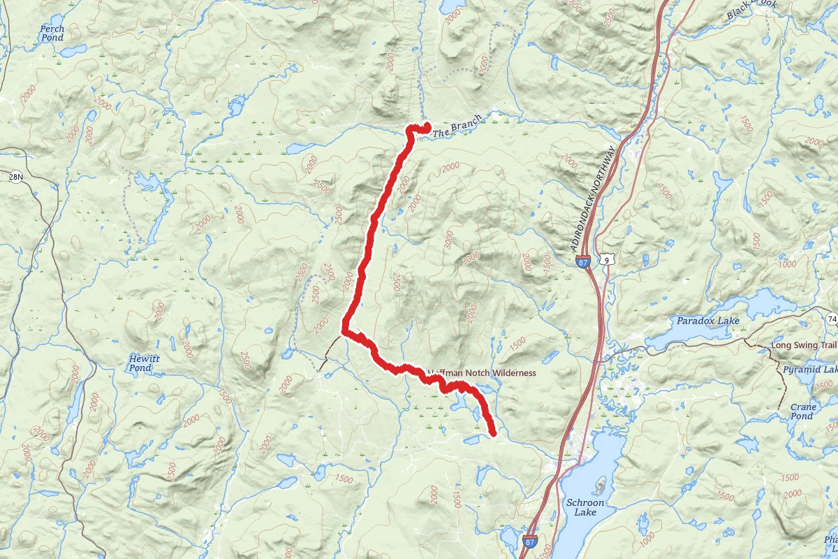 Blue Ridge Road to Big Pond via Hoffman Notch Trail