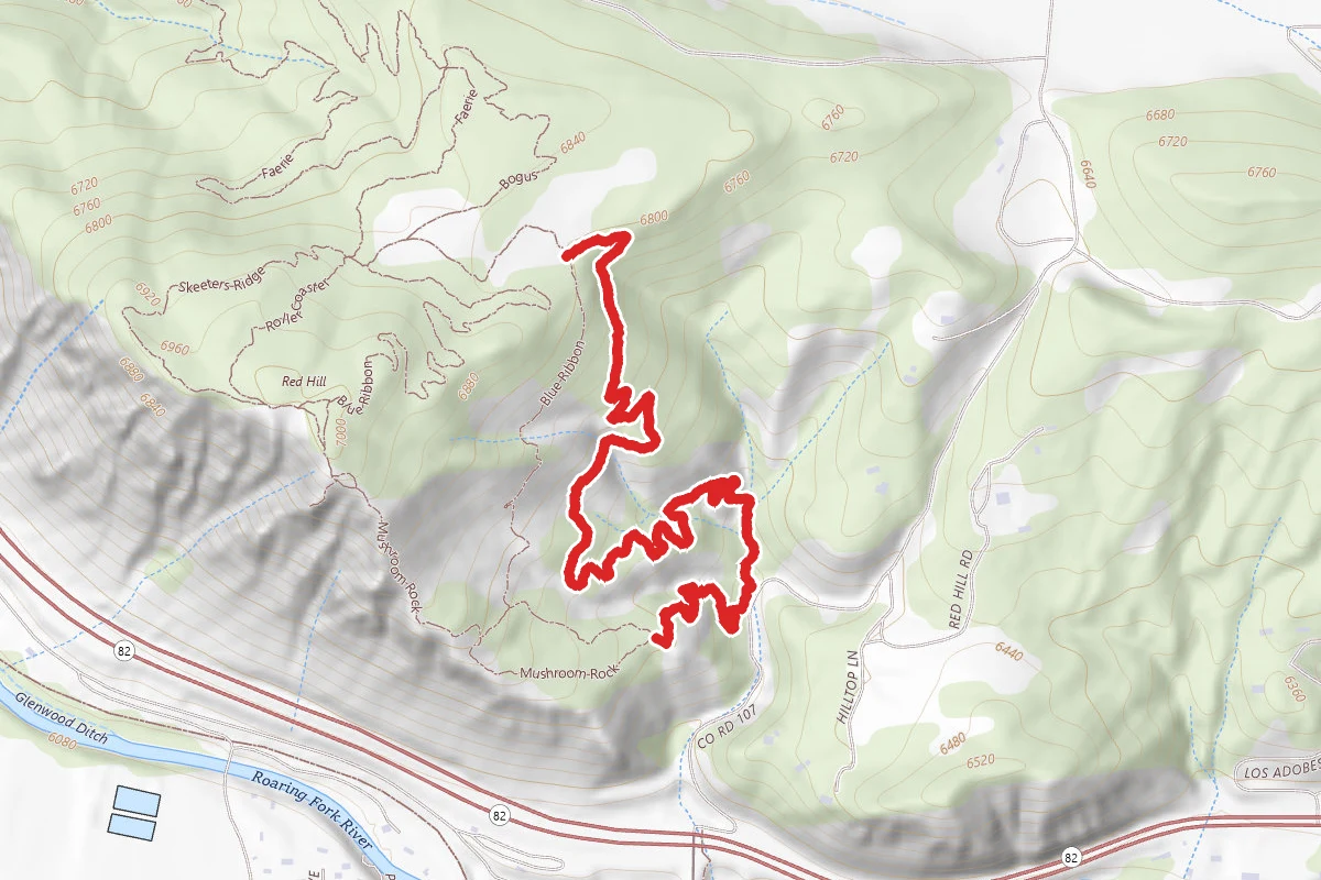 Red Hill via Blue Ribbon and Three Gulch Trail