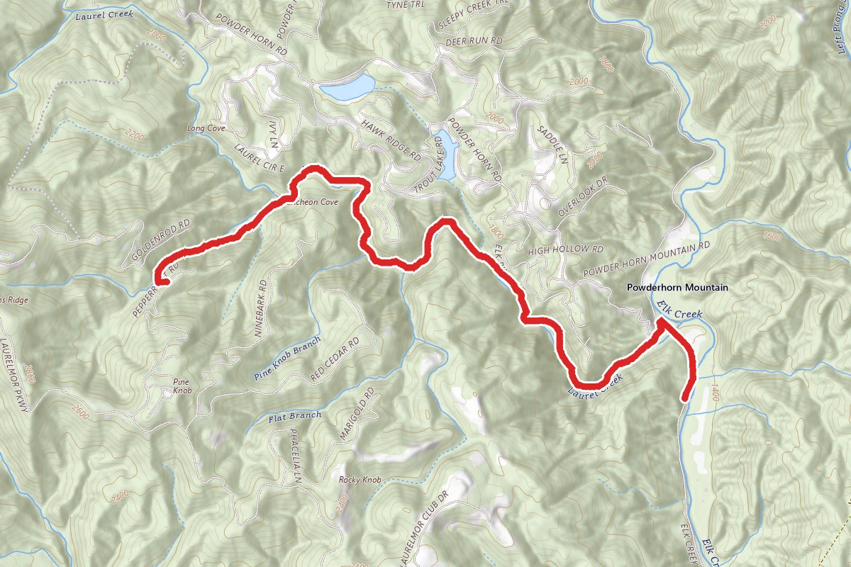 Turkey Run, Laurel Creek, and Elk Creek Road