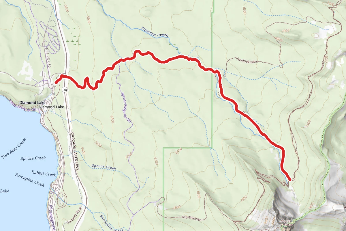 Howlock Mountain to Thielsen Creek Loop