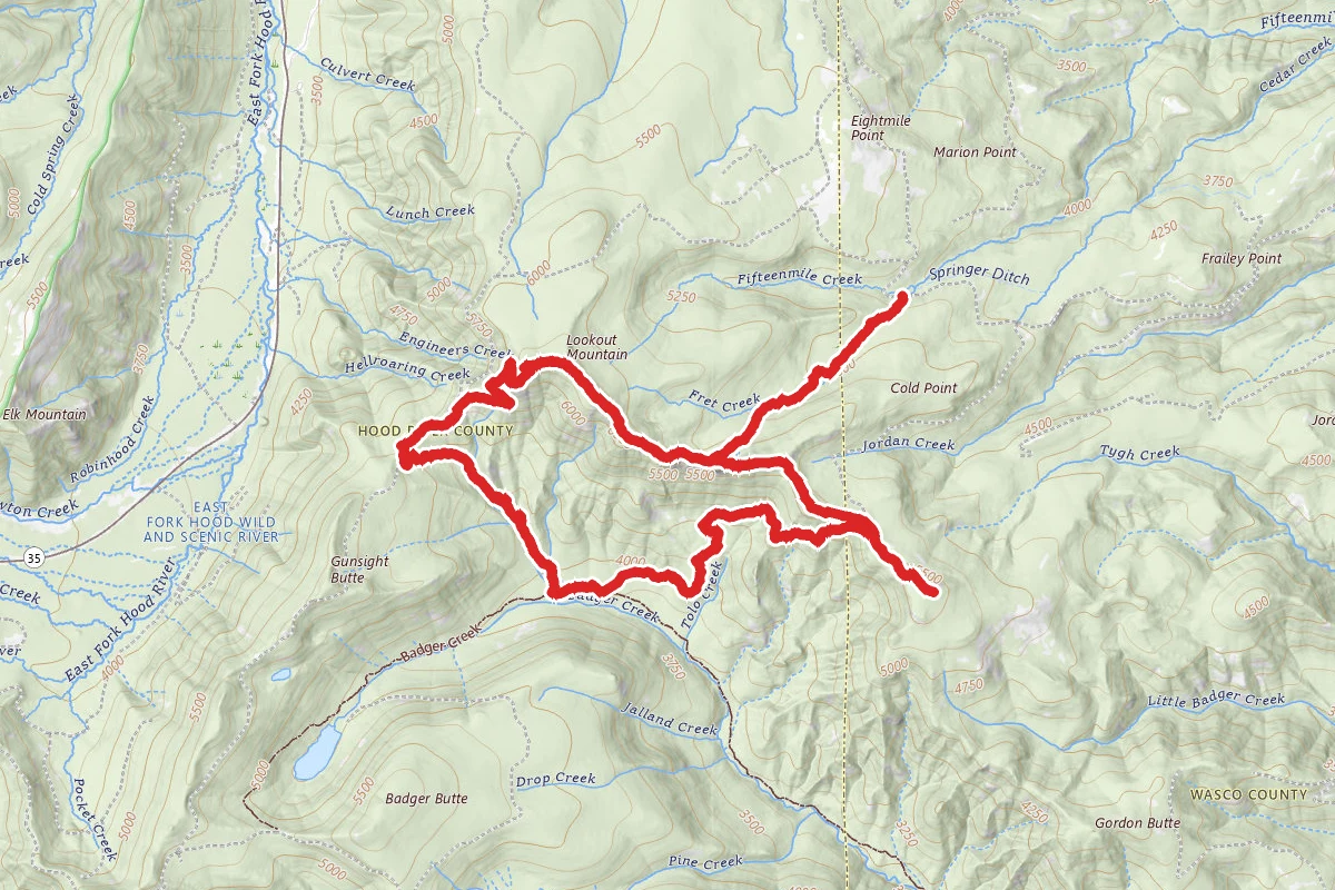 Flag Point and Lookout Mountain via Divide Trail