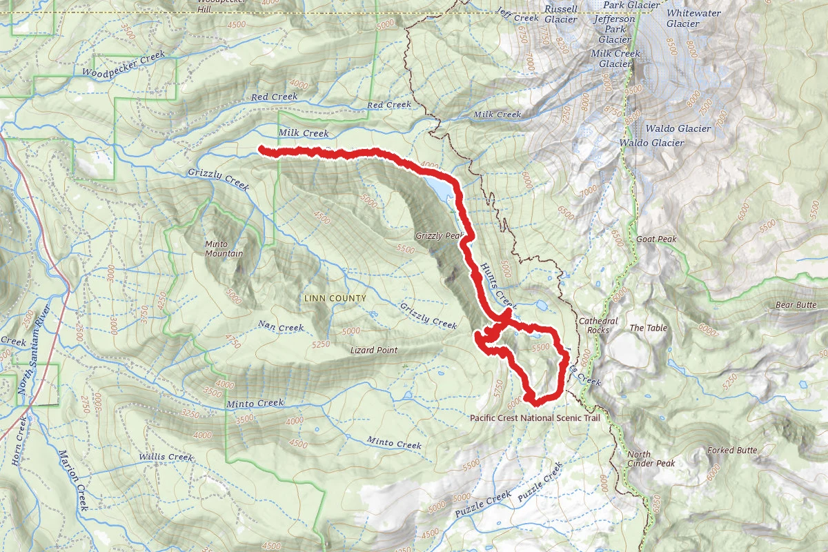 Pamelia Lake, Hunt's Creek and Hunt's Cove Trail Loop to Hank's Lake
