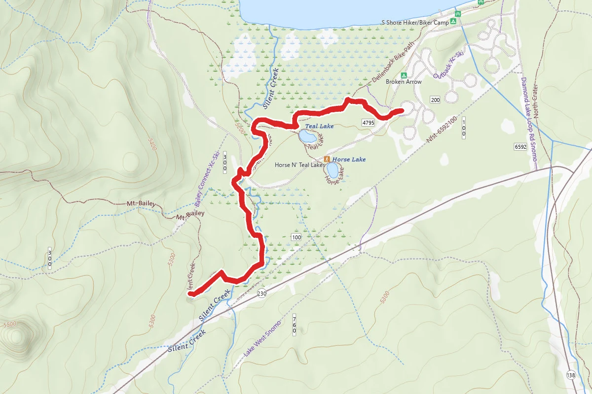 Silent Creek Snowshoe Trail