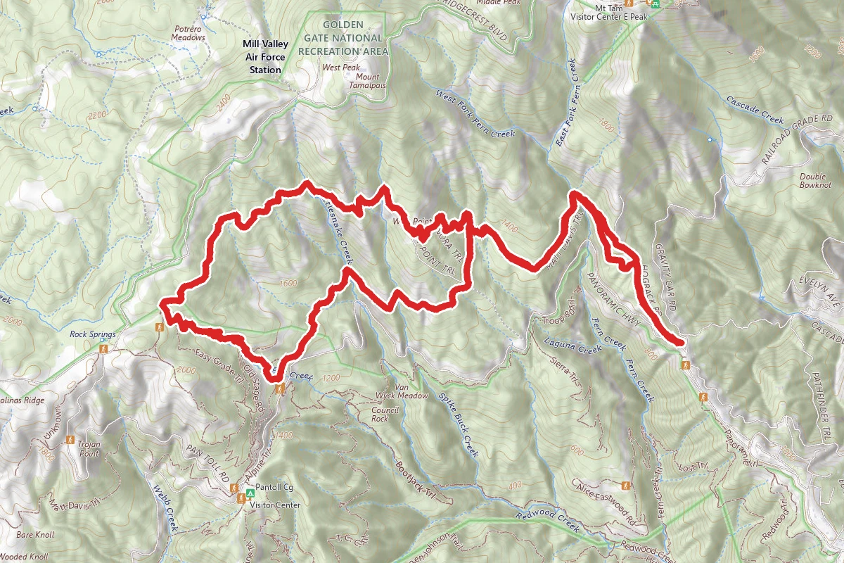 Mount Tamalpais South Side Ramble Trail