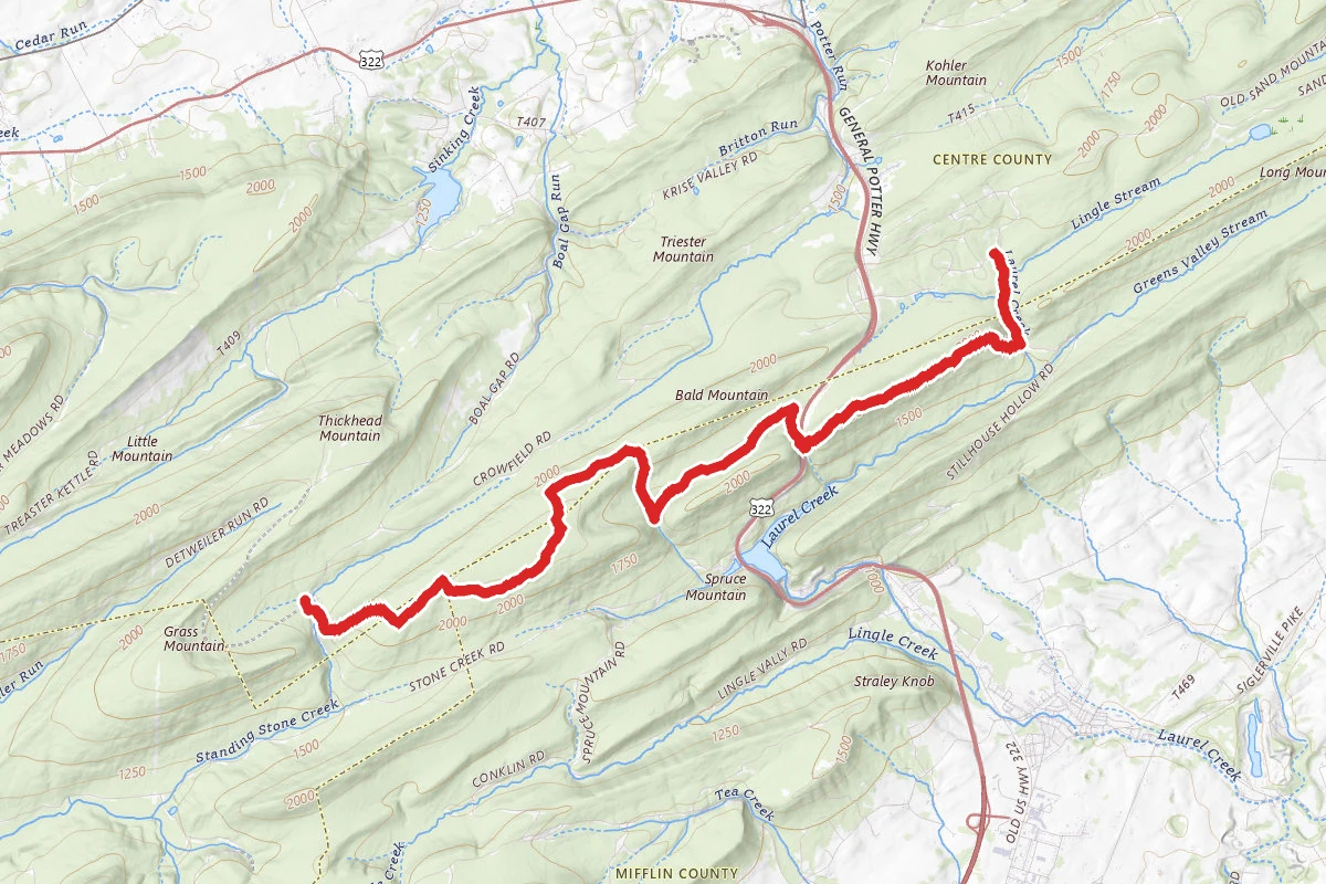 Penn Roosevelt to SMSC via Mid State Trail