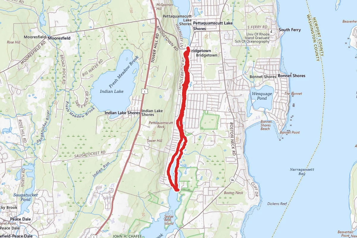 Narrow River Kayak Route