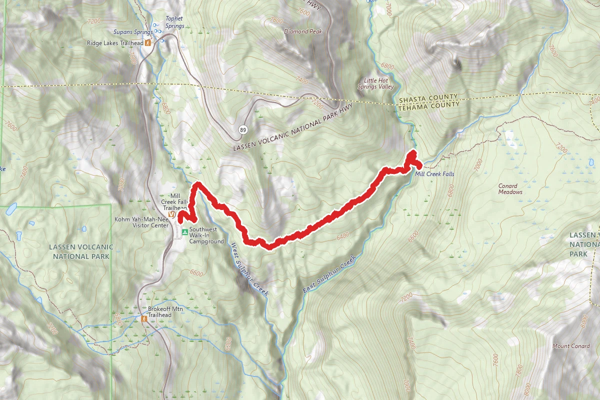 Mill Creek Falls Trail