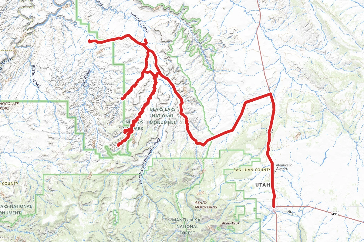 Davis and Lavender Canyons OHV Trail
