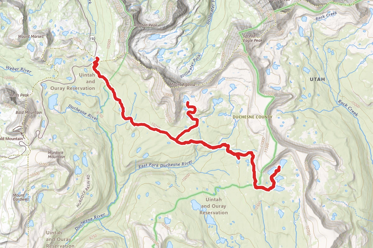 Morat and Blue Lakes, Carolyn Lake, Jean and Dean Lakes